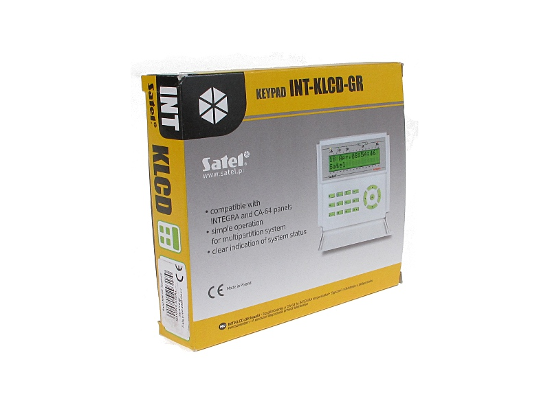 Klawiatura Satel Integra Alarm INT-KLCD-GR